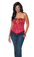 Fire costume with stretch satin corset, plus size